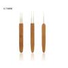 New 6Pcs DIY Crochet Needle Hook Bamboo Handle Dread Knit Hair Making Braiding Tool