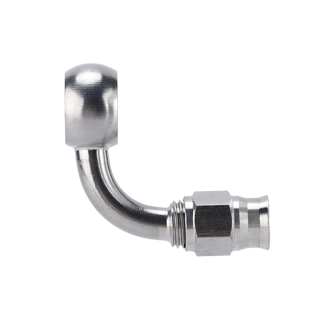 AN‑3 Banjo Eye Brake Hose Fitting Stainless Steel 90 degrees Adapter Automobile Accessories