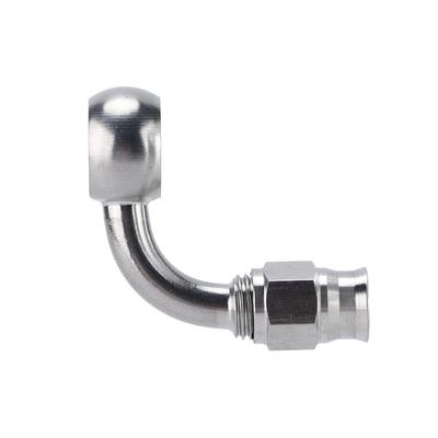 AN‑3 Banjo Eye Brake Hose Fitting Stainless Steel 90 Degrees  Adapter Automobile Accessories