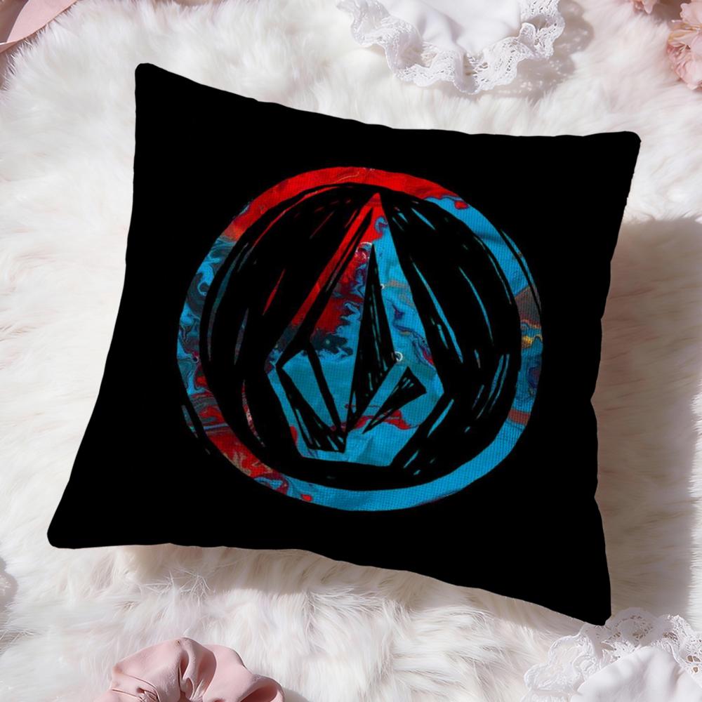 Band Cool V-VolcomS Cushion Cover Premium Comfort Reversible Pillow Cove -Two in One Design for Any Room & Car Interior
