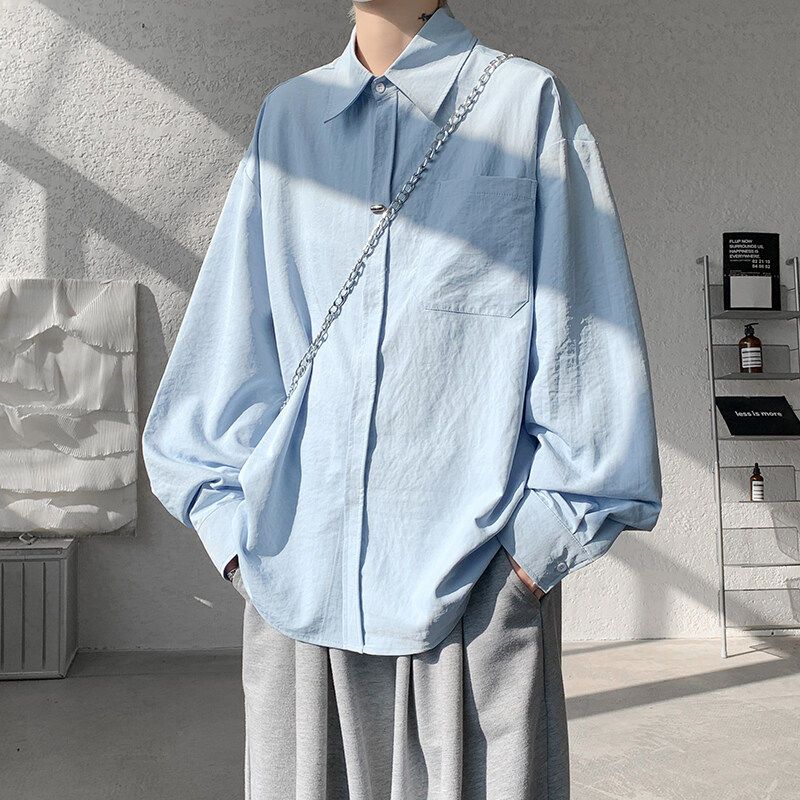 Fang Shaonan Men's Casual Large Size Long-Sleeved Shirt Sanbaistudio Spring New Loose Shirt