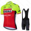 Quick Step Cycling Jersey Set Short Sleeve and Bib Shorts Pro Race Bicycle MTB Ropa Maillot Cycling Clothes Quick-drying