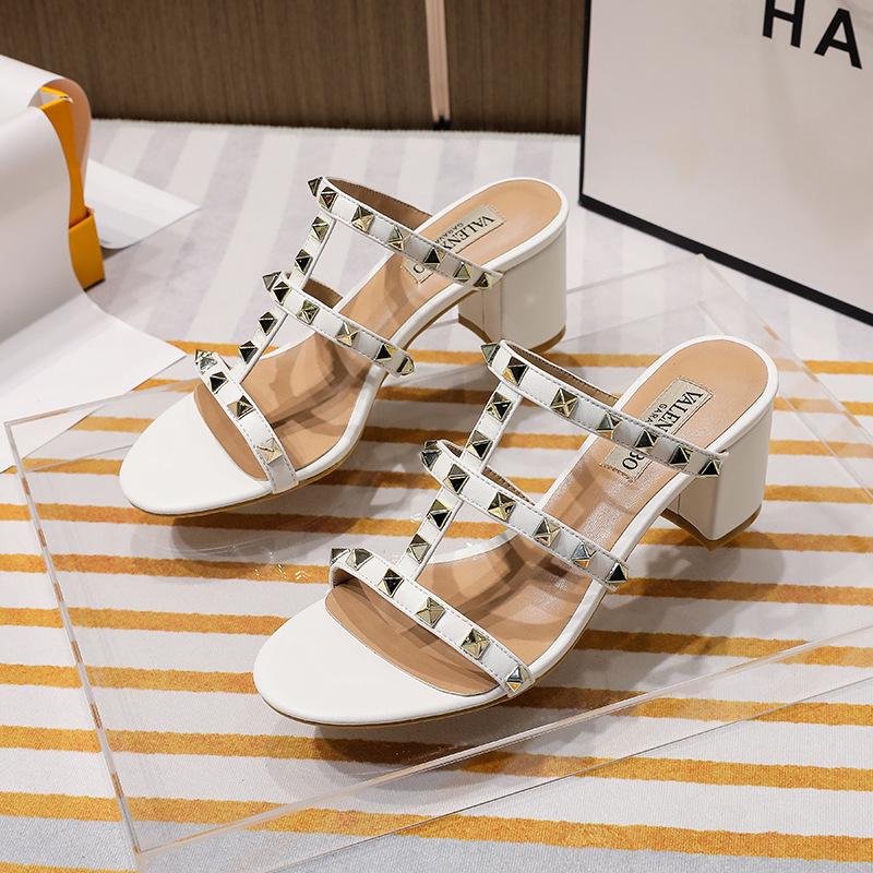 Women's Chunky Heel Peep Toe Mid-Heel Shoes – 2024 Spring/Summer