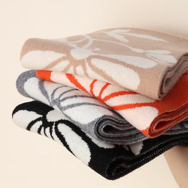 Hengyuanxiang Women's 100% Wool Warm Knitted Scarf & Shawl