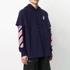 Off-White Ss21 Layered Hoodie Men Tops Purple OMBB051R21FLE0024632
