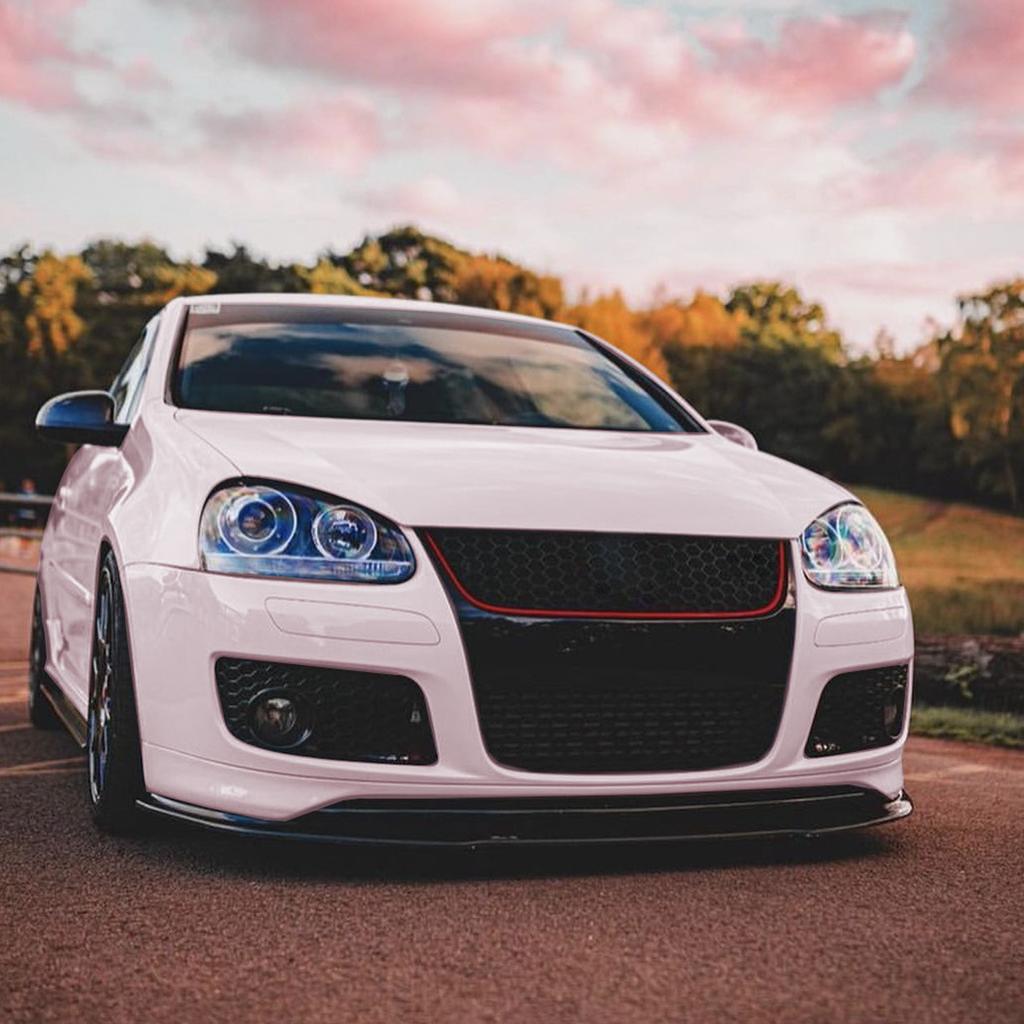 JQTYB1 Car Front Bumper Lip Spoiler For VW Golf 5 MK5 GTI Jetta MK5 GLI 2003-2009 Diffuser Splitter Body Kit Lower Bumper Protector