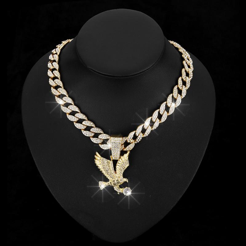 Collana Ciondolo Aquila Lega di Zinco Fascino Geometrico Stile Ins Minimalista Unisex Gioiello Statement