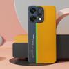 Vegan Leather Case For Oppo Reno 14 / 14 Pro New Luminous Fluorescence Contrasting Colors With Metal Camera Ring