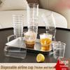 OLOEY Disposable 150ml Octagonal Thickened Plastic Aviation Cups - 50 Pack