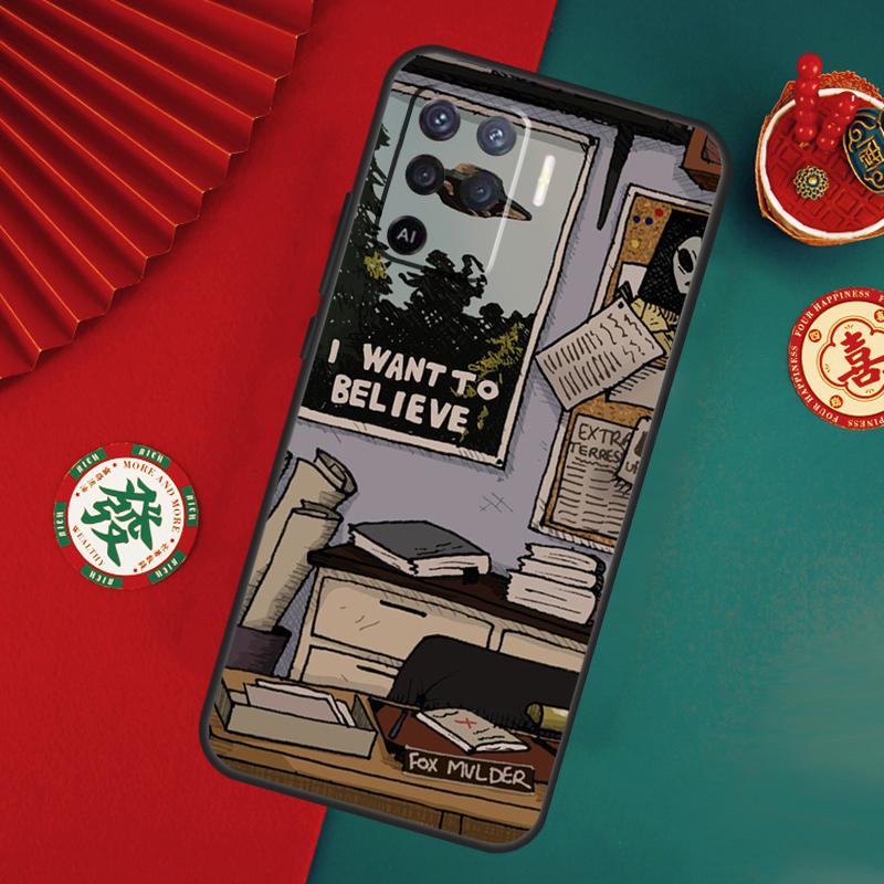 The X Files I Want To Believe Case For Oppo A6 A5 Pro A15 A18 A38 A58 A78 A98 A54 A74 A94 A17 A57 A80 A60 A40 A16 A76 A96