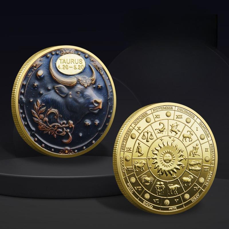 Pamětní mince Dvanácti souhvězdí, Kovové barevné pamětní medaile pro zahraniční obchod, Sběratelské mince souhvězdí