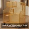 Wire Storage Rack with Wheels Spacious Basket Long-Lasting