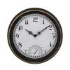 12inch Retro Waterproof Clock with Thermometer Outdoor Garden Yard Decoration