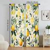 2 Pcs   Versatile Polyester Transparent Curtains for Home Decoration Lemon Tree for Use In Bedrooms and Living Rooms