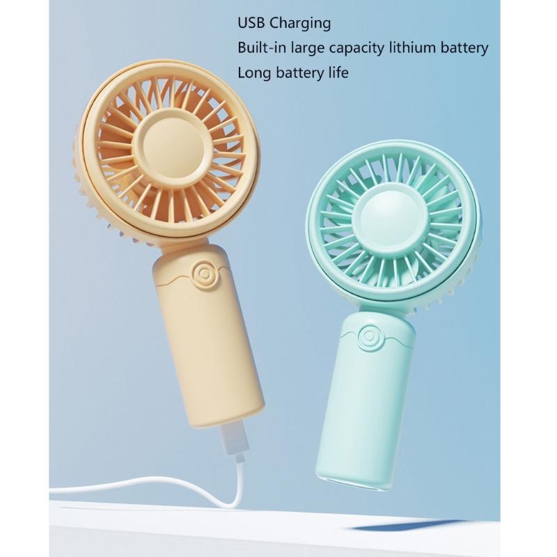 Portable Handheld USB Mini Fan with One Button 3 Speed Use for Dorm Rest, Office Desk, and Daily Carry Cooling