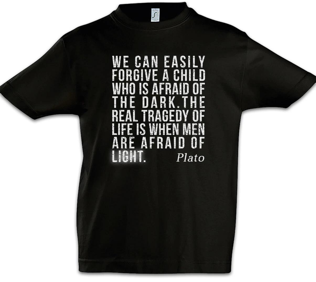 Plato Afraid Of Kids Boys kids boys T-Shirt Plato Philosopher Quote We can forgive Dark 100