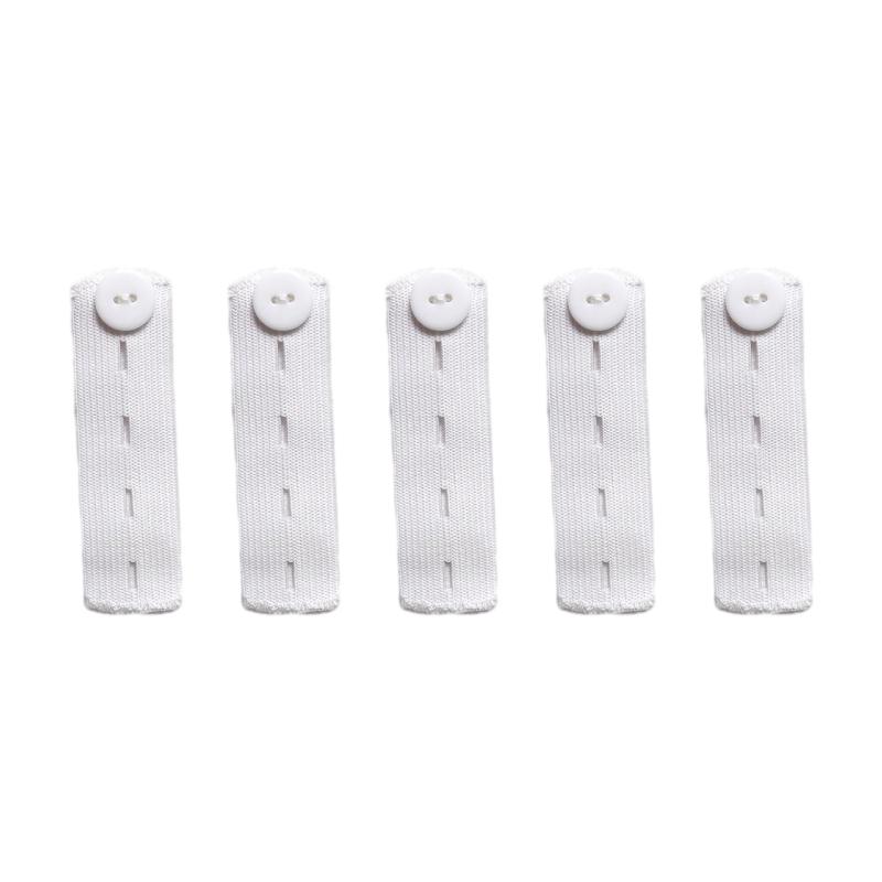 5pcs Pant Extender Belt Unisex Waist Band Tight Trousers Jeans Skirts Maternity Button Hooks Garment DIY Sewing Supplies