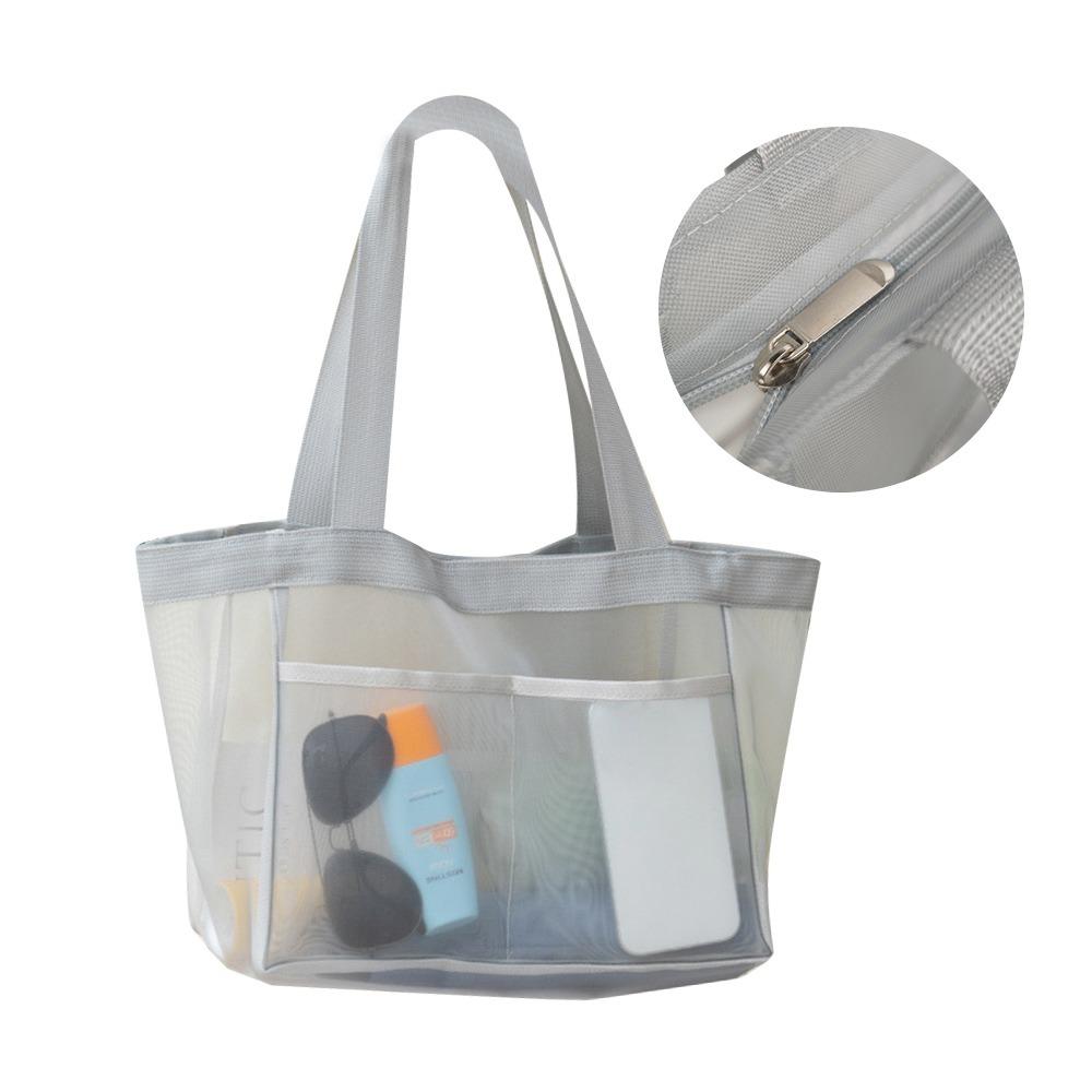 Hollow Large Capacity Makeup Storage Bag Women Multifunctional Mesh Shoulder Bag Travel Transparent Bag Beach Bags