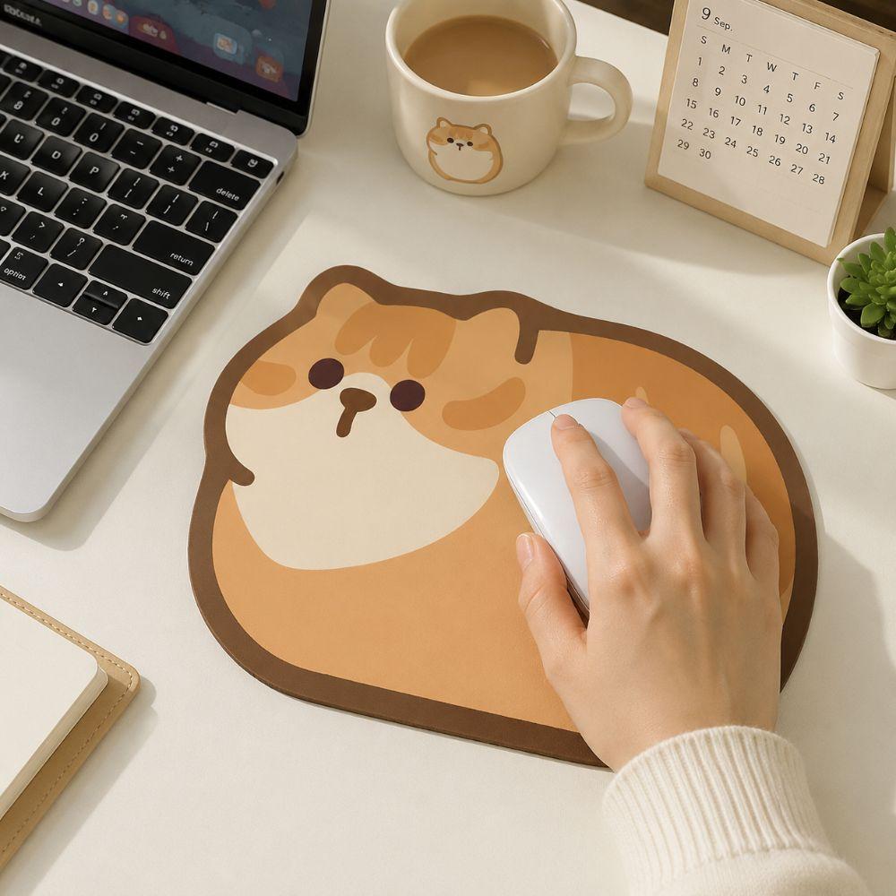 Thickened Wrist Rest Mousepad Cute Cat Computer Desk Mat Comfortable Cat Mouse Pad  Dormitory Use