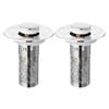 Not Clog Drain Stoppers with Accuracy Meshing Press Appear Sink Filter Steel ABS Coating Drain for Basin Bathtubs Kitchen
