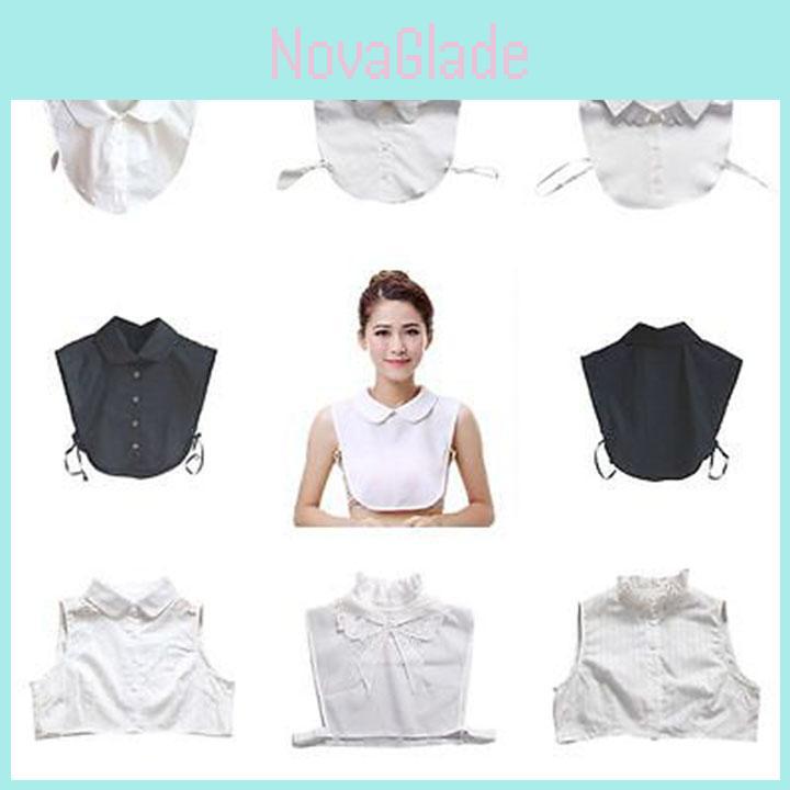 Polyester Detachable Collar Square Neck Unisex Plus Size Smartcasual Layering Accessory