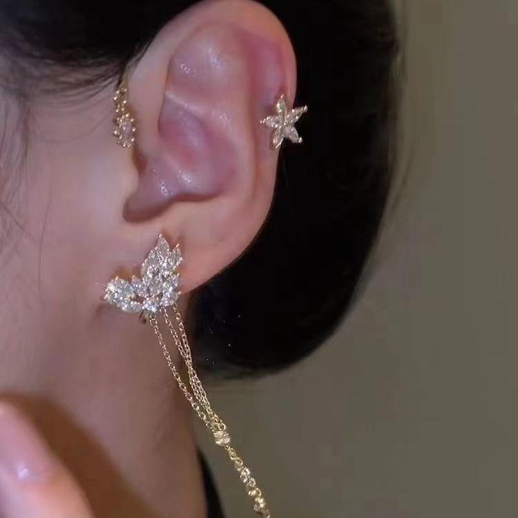 Non-pierced Ear Hook: Versatile, Anti-Drop Tassel Earrings and Fairy Ear Cuff for Spring Festival