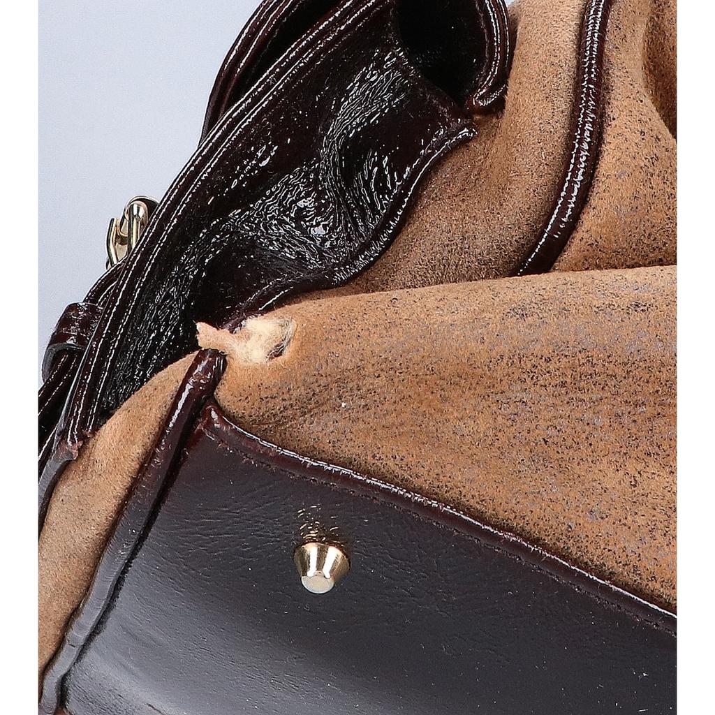 MORABITO Mouton leather Handbag BrownUsed