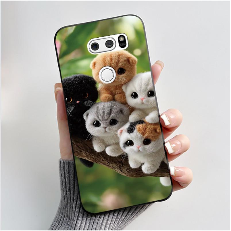 Casing For LG V30 V30+ V30S V30S+ V35 V35+ ThinQ Slim Soft Black Silicon Case Aesthetic Luxury Cute Cool Boys Girls Back Cover