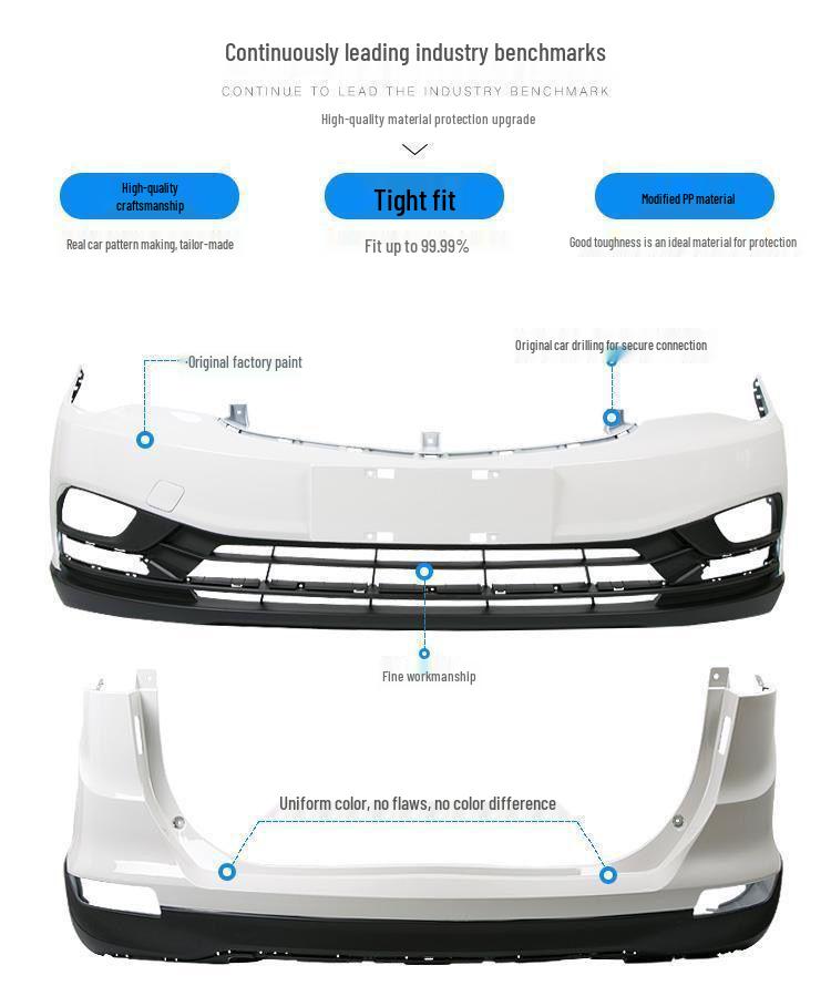 Baojun 730 Front & Rear Bumpers (2014-2016) - Thick Material, High-Temp Paint, Original Quality