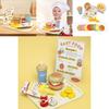 Fun Wooden Simulation Burger French Fries Beverage Kid Toy Set For Kids Learning And Imagination