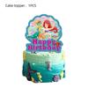 Ariel-Themed Birthday Decorations: Banner, Cake Toppers, Balloons & Swirl Supplies