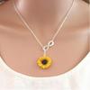 Fashionable Love Eternal Sunflower Pendant Fresh 8-Word Love Sunflower Necklace