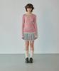 WOVEMENT Pleats Velor Mini Skirt Gray Wbdfsk003Gr
