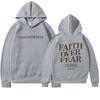Faith Over Fear Christian Hoodie Christian Sweatshirt Jesus Hoodie Trendy Hoodie Bible Verse Aesthetic Ladies Clothes