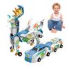 Transformable Flying Dragon Car Toy Collision Deformation Educational 2-In-1 Mini Transforming Dragon Vehicle Toy Toddlers Boys Girls Birthday Gift