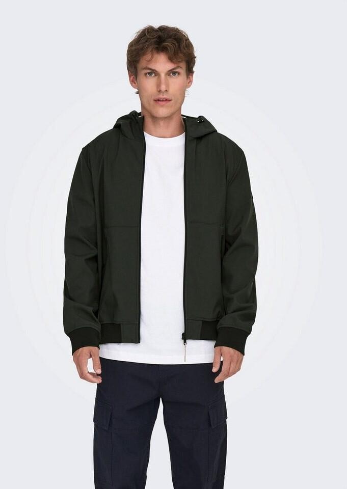 Демисезонная куртка Only & Sons Onsbowie Softshell Bomber Noos (22029276) peat