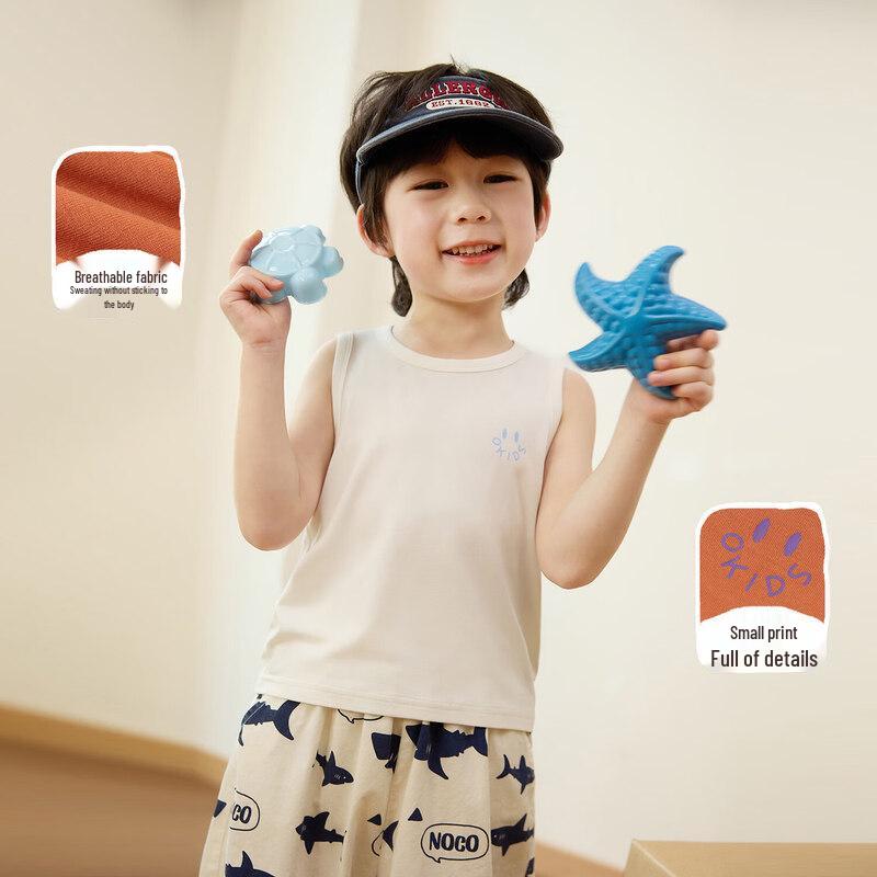 LUSON Boys  2026 Summer Breathable T-Shirt & Vest 130
