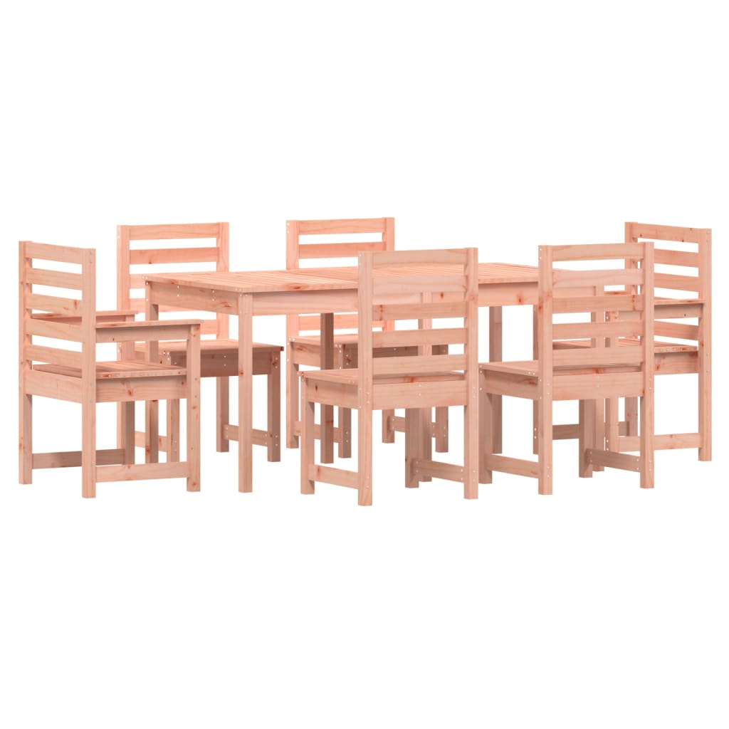 7 Piece Garden Dining Set Solid Douglas Fir Wood