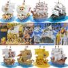 Anime One Piece Figure Luffy Thousand Sunny Going Merry Boat Pirate Ship Figurine Toys Action Figures Shanks DIY Assembly Model