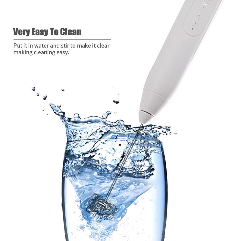 2 In 1 USB Rechargeable Electric Egg Beater Whisk Coffee Mixer Double Heads Milk Frothers  Baking Stirrer Kitchen Gadgets