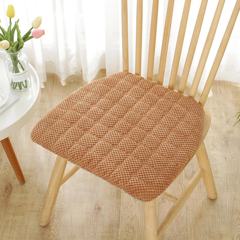 Kord Kissen in Hufeisenform Dickes Stuhlkissen Nordisch Einfarbig Abnehmbar Waschbar Sitzkissen Schlicht Rutschfest Hüftkissen mit Bändern