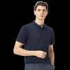 SANSAN Men's Silk Blend Breathable Embroidered Polo Shirt