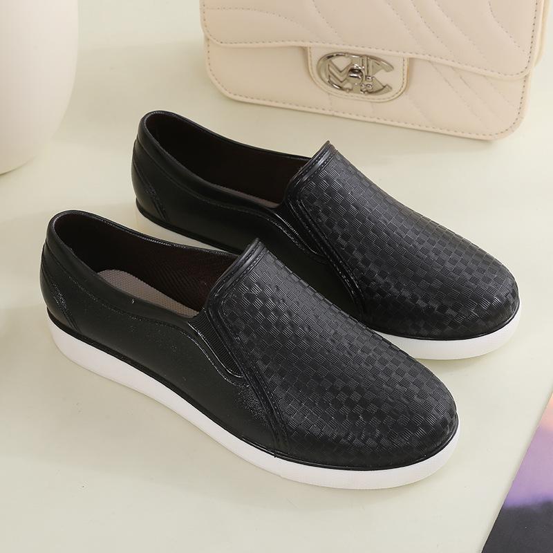 Fashion Rain Shoes Female Adult Low-top Non-slip Shallow Mouth Kitchen Waterproof Shoes Thick-soled Short Tube Work Rubber Shoes Water Boots