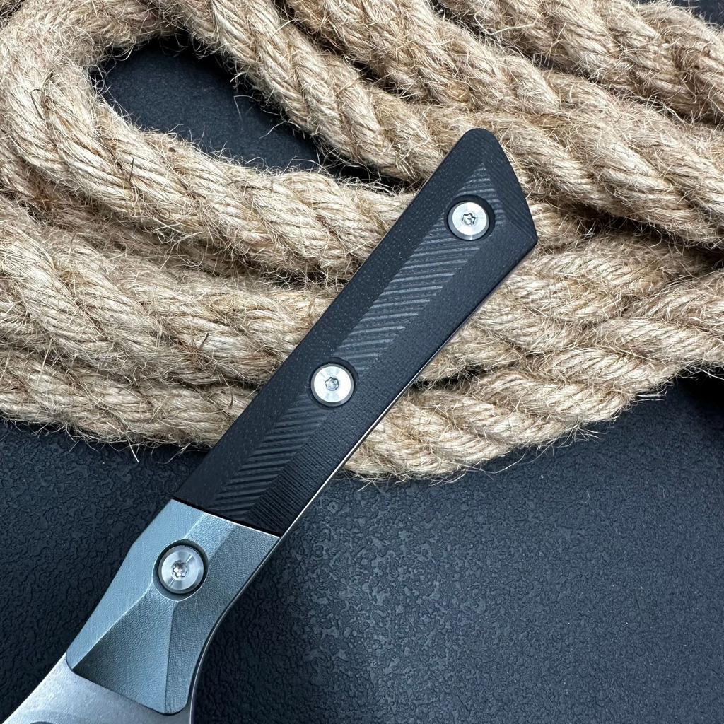 4.5 Inch Utility Knife 7Cr17MoV Stainless Steel Blade G10 Handle Chef Cleaver Slicing Vegetables Paring Barbecue Kitchen Knife