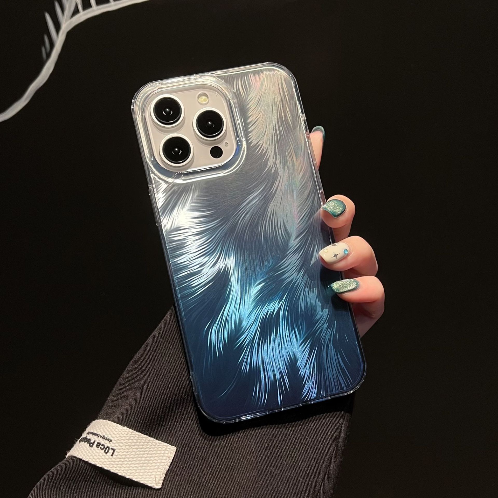 

Подходит для iPhone16 Лазерный лисий хвост Чехол для мобильного телефона Apple 15 ProMax Градиент 14 Противоударный 13 Защитный чехол iPhone16