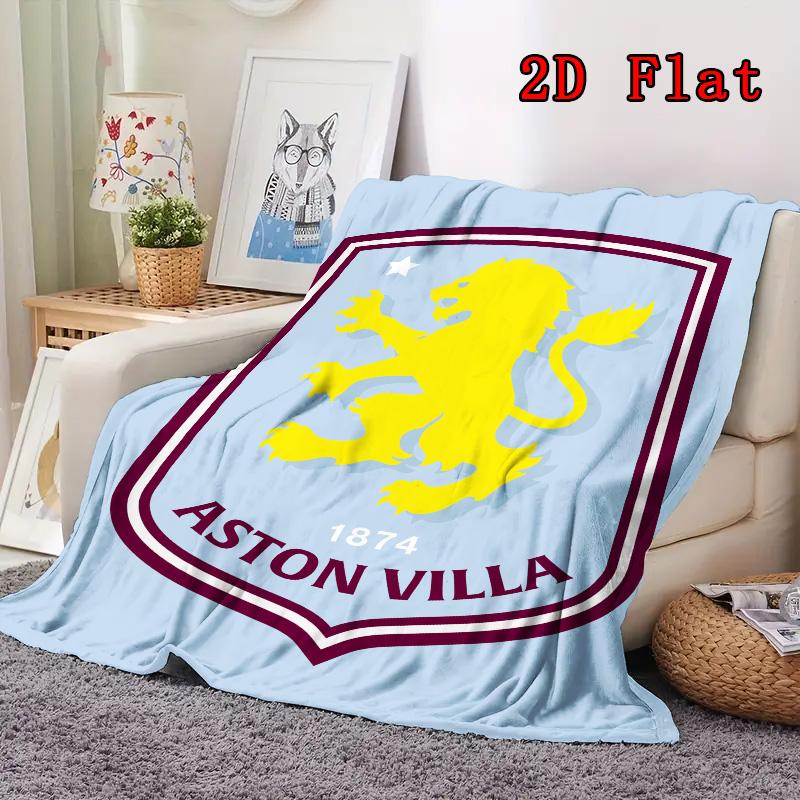 Aston Villa Pattern Flannel Blanket High Quality All Seasons Warmth and Comfort Perfect for Christmas Gifts.