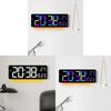 Digital Wall Clock With Rgb Led Lights Modern Living Room Decor Extra Large Display
