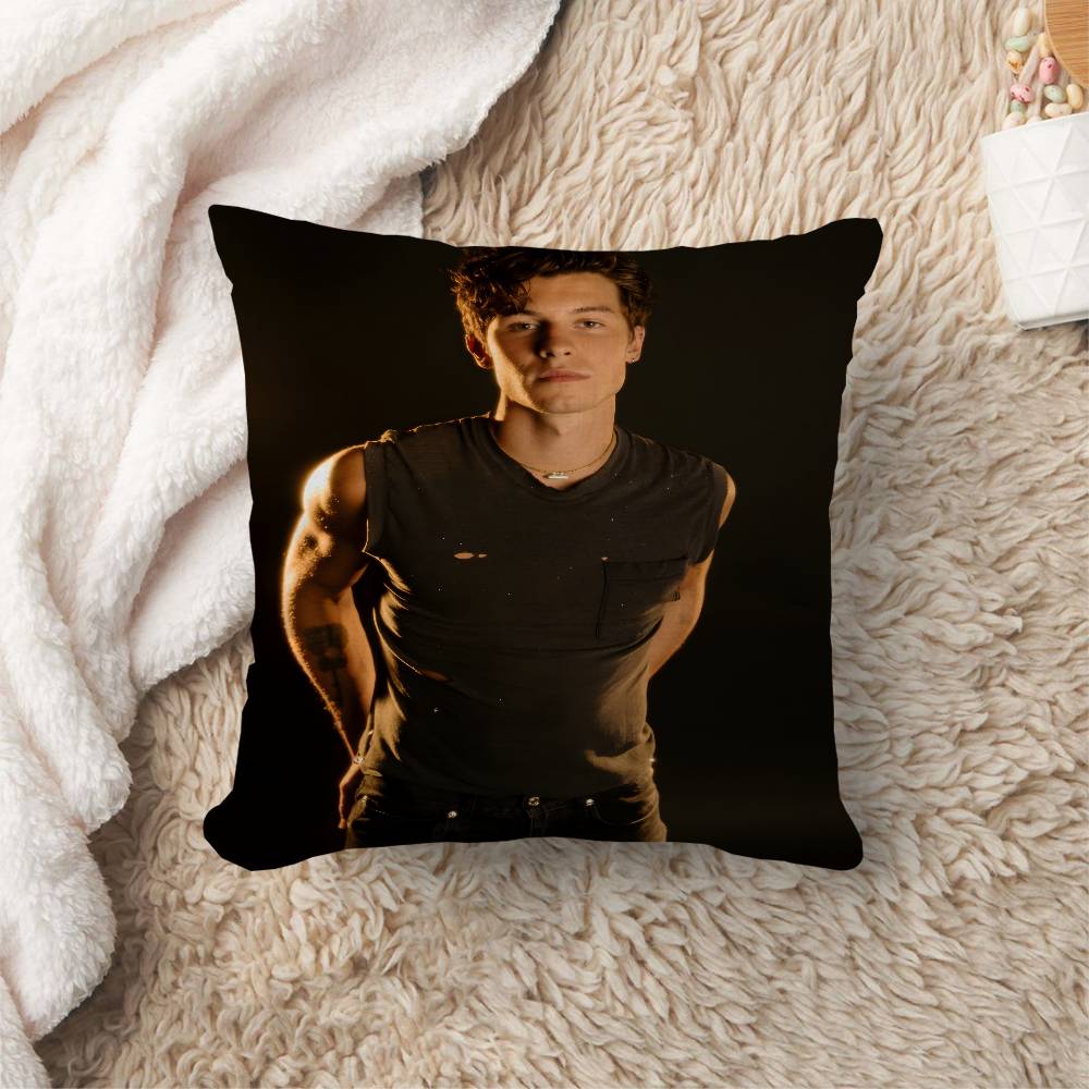 SShawn Mendes PopSinger Cushion Cover Polyester Sofa Cushions Decorative Throw Pillows Home Decoration Pillowcover