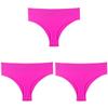 Women Solid 3PCS/Set Panties Sexy Middle Waist G-String Thong Femal Soft Nylon Lingerie Stretch T-Back Thong Underwear