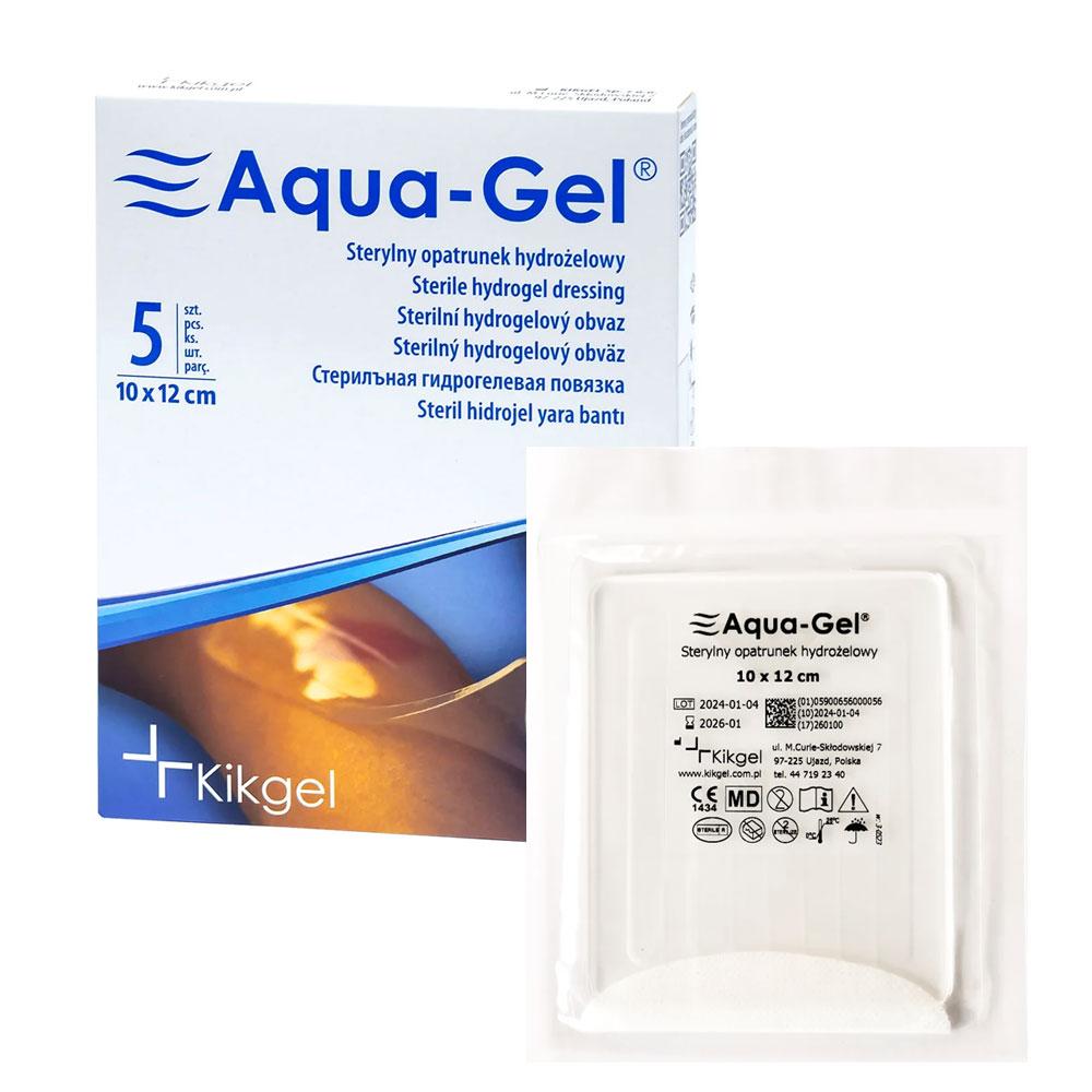 Aqua-Gel Sterile Hydrogel Dressing 5.5cm x 11cm For Wound and Burn Treatment 5 Pcs